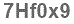 The text to enter in the texbox below is: 7Hf0x9